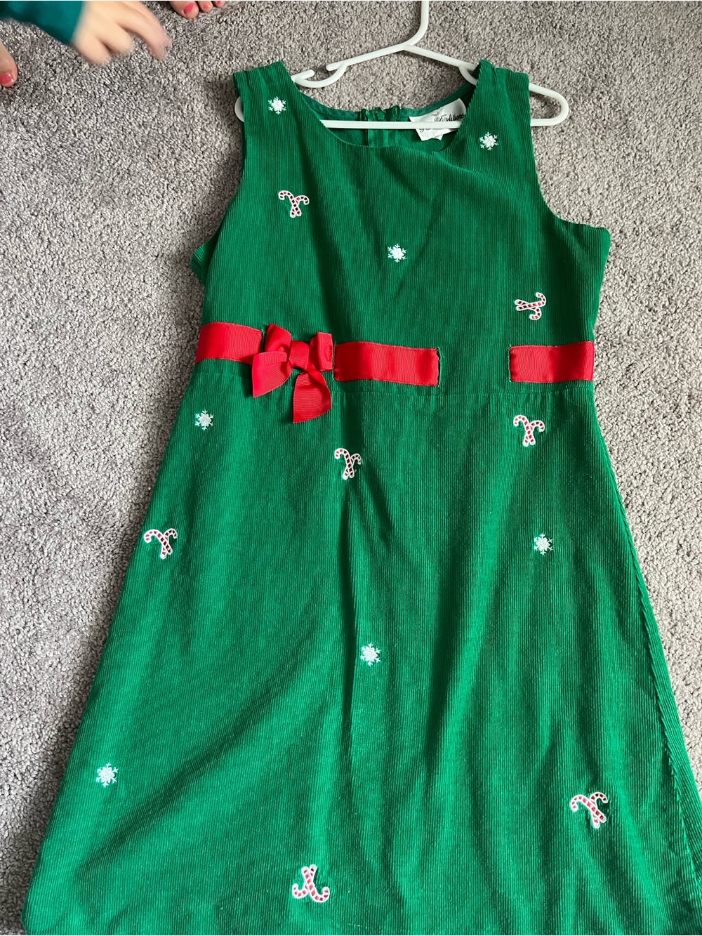 Rare Collections - Girls' Green Holiday Bow Dress